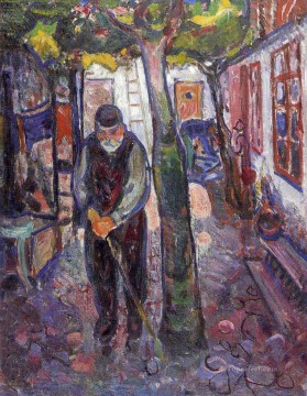  1907 Pintura Art%c3%adstica - Anciano en Warnemünde 1907 Edvard Munch